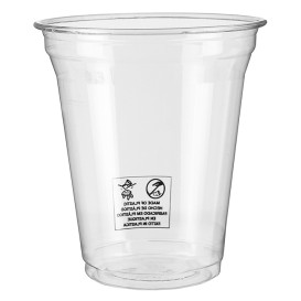 Stof gebaseerd op Maizena PLA beker  Bio transparant 450ml Ø9,5cm (1200 stuks)