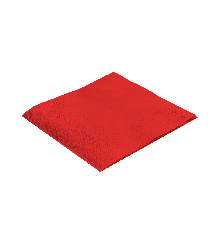 Papieren servet rood 20x20cm (6.000 stuks)