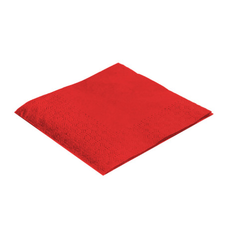 Papieren servet rood 20x20cm (6.000 stuks)