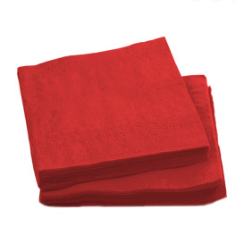 Papieren servet rood 20x20cm (6.000 stuks)