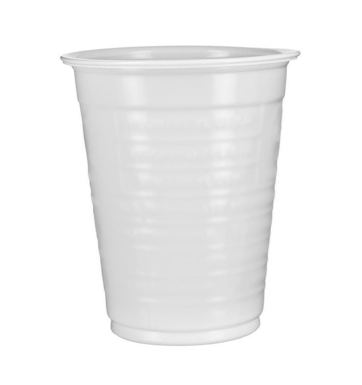 Plastic PS beker wit 200ml Ø7,0cm (100 stuks) 