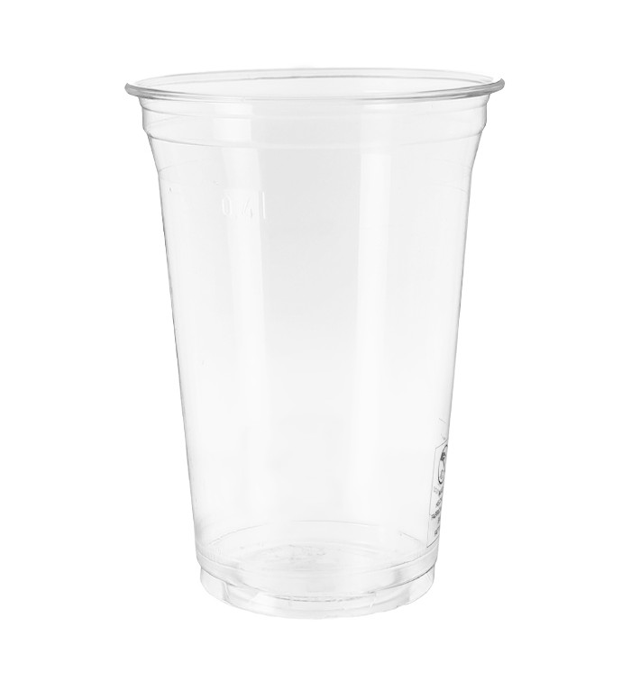 Stof gebaseerd op Maizena PLA beker  Bio transparant 550ml Ø9,5cm (1120 stuks)