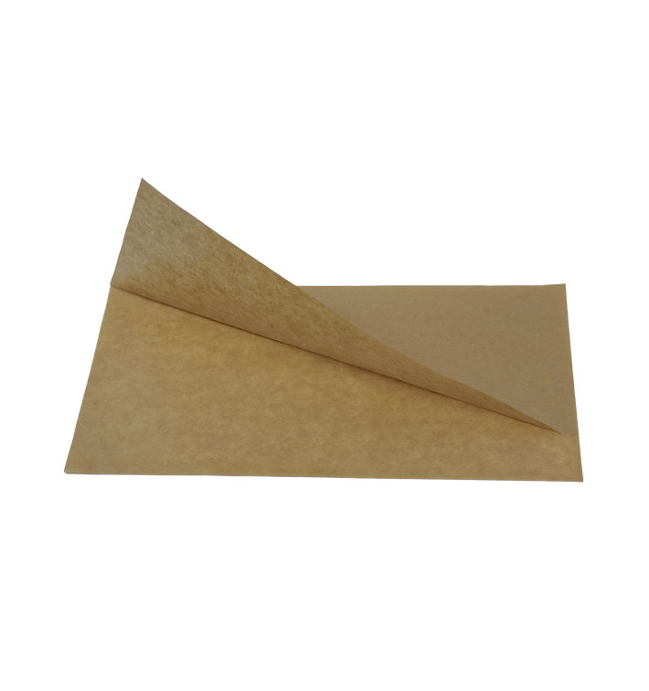 Papieren deli wrap Vetvrij Naturel 25x13/10cm (100 stuks) 