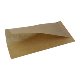 Papieren deli wrap Vetvrij Naturel 25x13/10cm (100 stuks) 