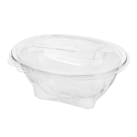 Plastic saladekom APET vormig 750ml 19x14x9,5cm (100 stuks)