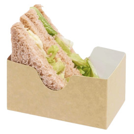 Papieren Sandwich Container kraft (25 stuks)