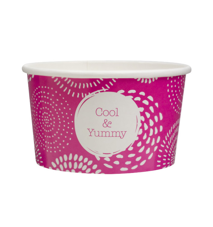 Papieren ijs Container "Cool&enummen" 6,5oz/195ml (1.260 stuks)