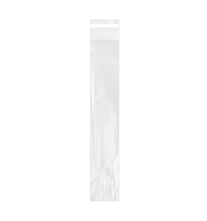 Plastic zak met Zelfklevende flap Cellofaan 7x40cm G-160 (100 stuks) 