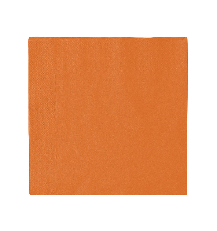 Papieren servet 2 laags oranje 33x33cm (1200 stuks)