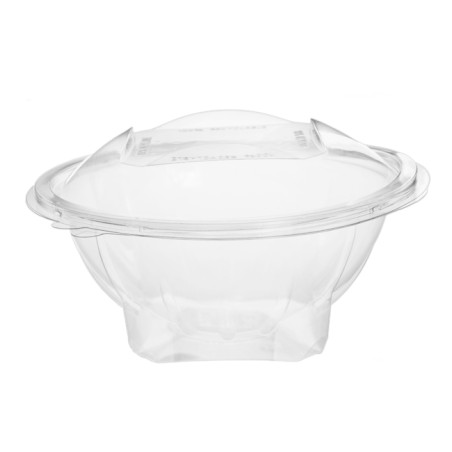 Plastic saladekom APET Rond vormig transparant 750ml Ø17,2cm (25 stuks)