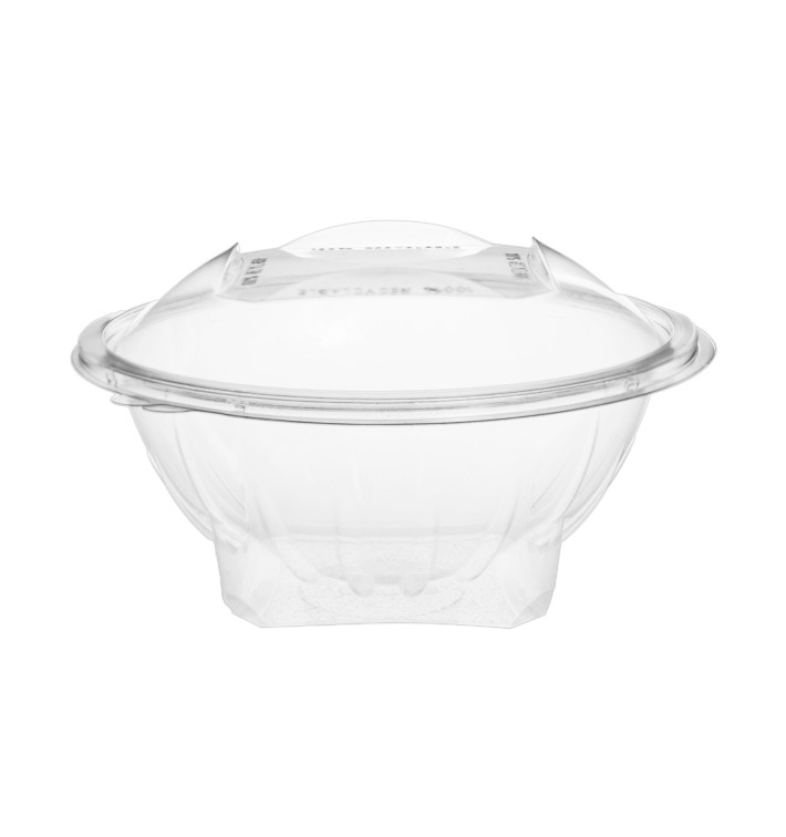 Plastic saladekom APET Rond vormig transparant 1000ml Ø18,6cm (240 stuks)