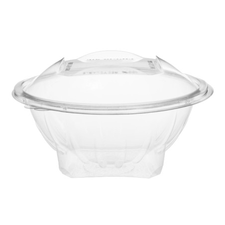 Plastic saladekom APET Rond vormig transparant 1000ml Ø18,6cm (240 stuks)