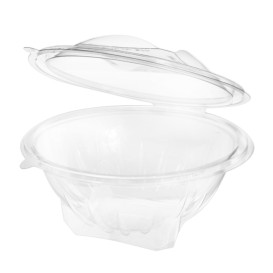 Plastic saladekom APET Rond vormig transparant 1000ml Ø18,6cm (240 stuks)