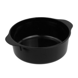 Plastic Pot PS met handgrepen zwart 52ml (50 stuks)