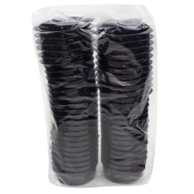 Plastic Pot PS met handgrepen zwart 52ml (50 stuks)