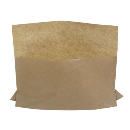 Papieren voedsel envelop Vetvrij kraft 21+3x17/11cm (100 stuks)