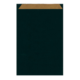 Papieren envelop kraft zwart 26+9x38cm 