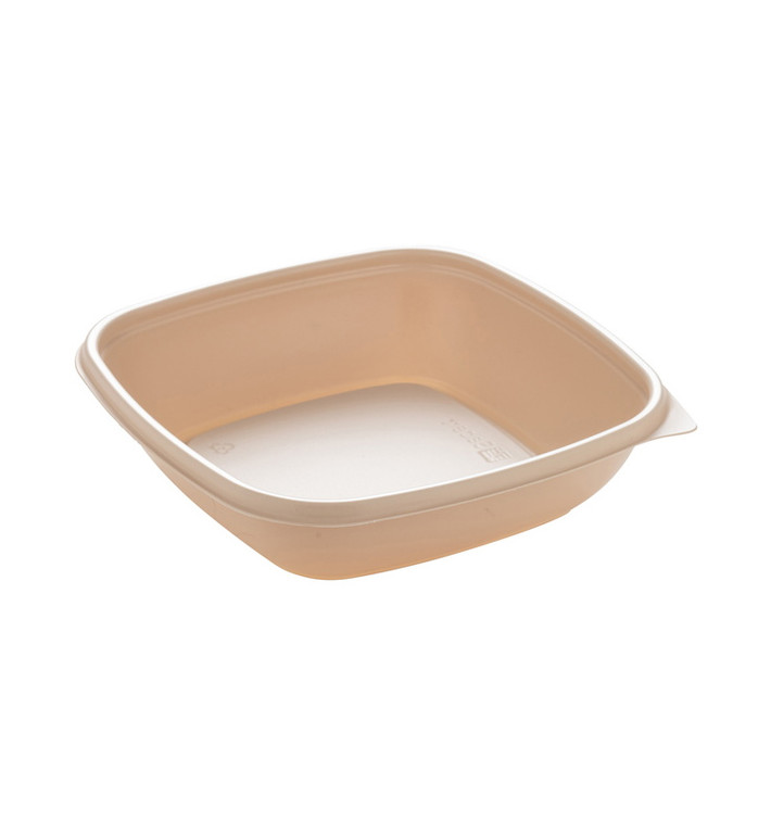 Plastic deli Container PP Crème 500ml 16,5x16,5x4cm (50 stuks) 