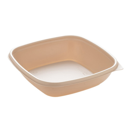 Plastic deli Container PP Crème 500ml 16,5x16,5x4cm (50 stuks) 