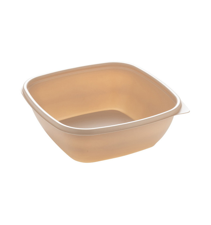 Plastic deli Container PP Crème 750ml 16,5x16,5x6cm (50 stuks) 