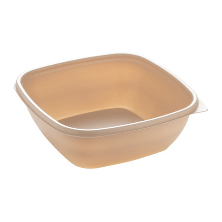 Plastic deli Container PP Crème 750ml 16,5x16,5x6cm (50 stuks) 