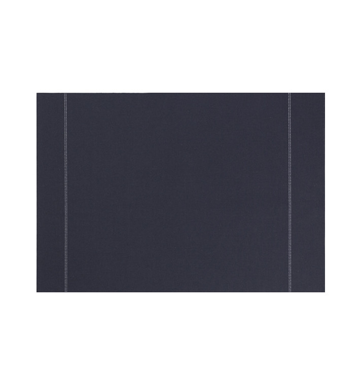 Katoenen placemat "Day Drap" donker blauw 32x45cm (12 stuks) 