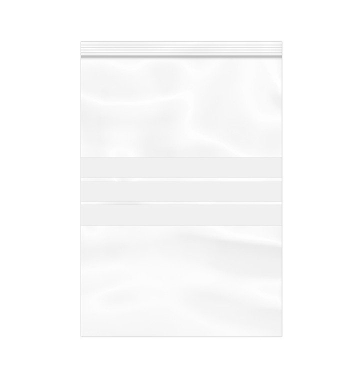 Plastic zak met rits Automatische sluiting Schrijfblokje 25x35cm G-160 (1000 stuks)