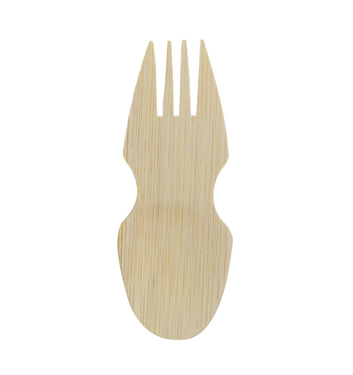 Bamboe Vork Spork 9cm (240 stuks)