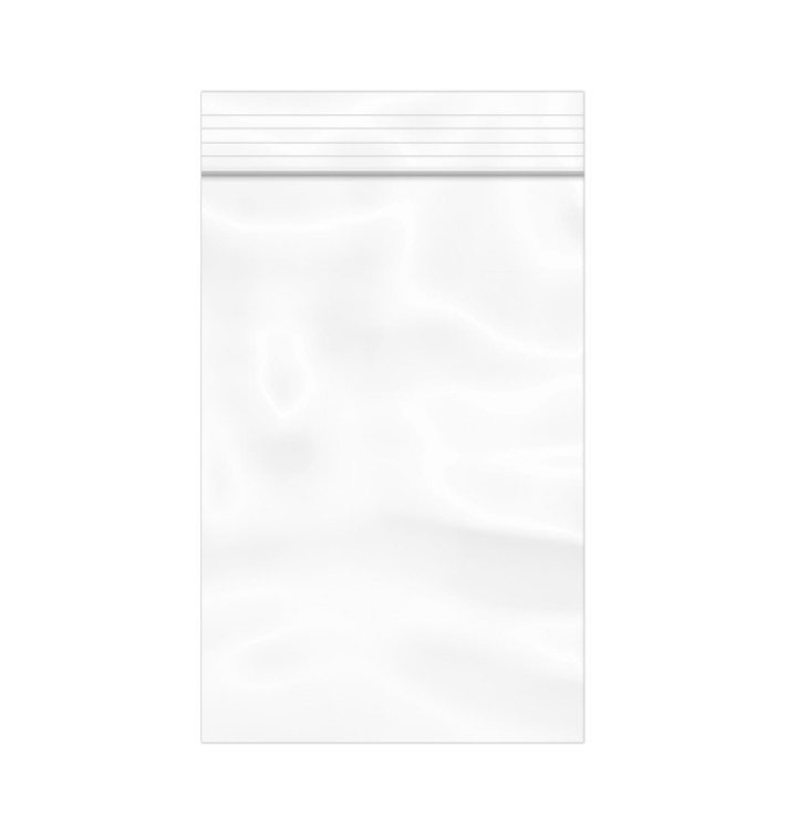 Plastic zak met rits drukknoopsluiting 8x12cm G-200 (100 stuks) 