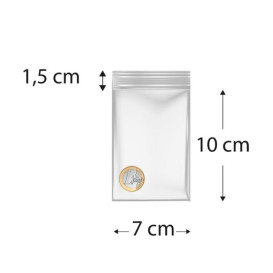 Plastic zak met rits drukknoopsluiting 7x10cm G-200 (100 stuks) 