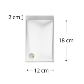 Plastic zak met rits drukknoopsluiting 12x18cm G-200 (1000 stuks)