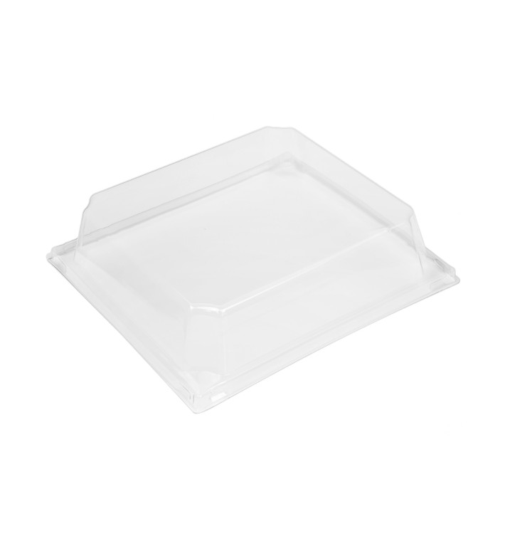 Plastic PET Deksel Container 480ml 14,3x12,3x3,3cm (144 Stuks)