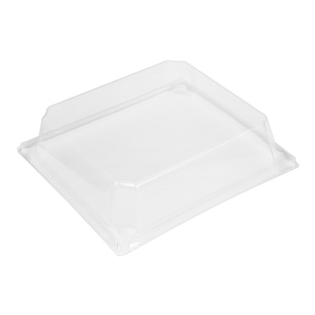 Plastic PET Deksel Container 480ml 14x12,5cm (144 Stuks)