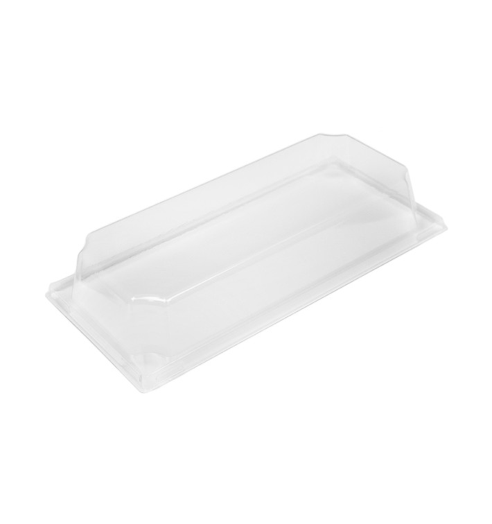 Plastic PET Deksel Container 410ml 19,6x8,6x3,2cm (144 Stuks)