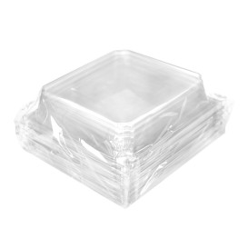 Plastic PET Deksel Container 480ml 14x12,5cm (12 Stuks)