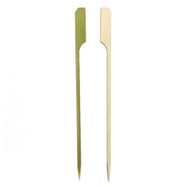 Bamboe vleespennen Golf Design Naturel groen 15cm (2.500 stuks)