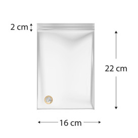 Plastic zak met rits drukknoopsluiting 16x22cm G-200 (1000 stuks)