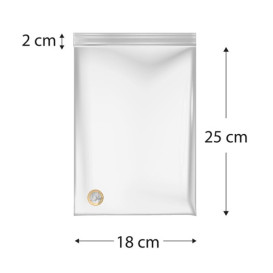 Plastic zak met rits drukknoopsluiting 18x25cm G-200 (100 stuks) 