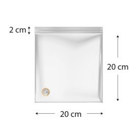 Plastic zak met rits drukknoopsluiting 20x20cm G-200 (100 stuks) 