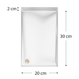 Plastic zak met rits drukknoopsluiting 20x30cm G-200 (1000 stuks)