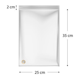 Plastic zak met rits drukknoopsluiting 25x35cm G-200 (100 stuks) 