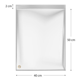 Plastic zak met rits drukknoopsluiting 40x50cm G-200 (50 stuks) 