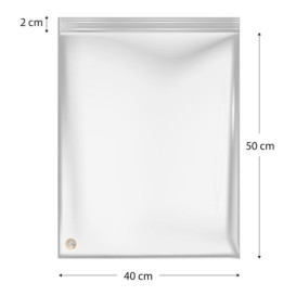 Plastic zak met rits drukknoopsluiting 40x50cm G-200 (500 stuks)