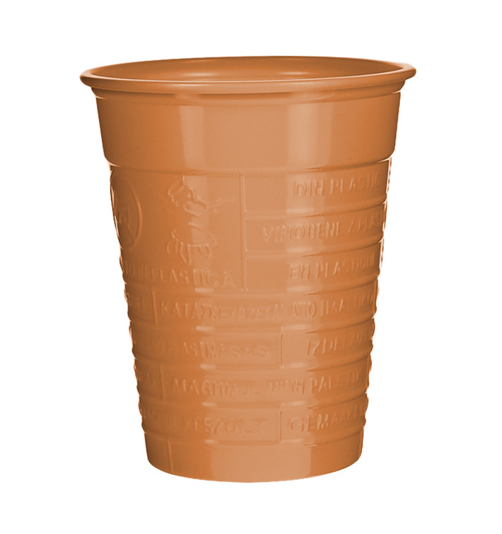 Plastic PS beker oranje 200ml Ø7cm (1.500 stuks)