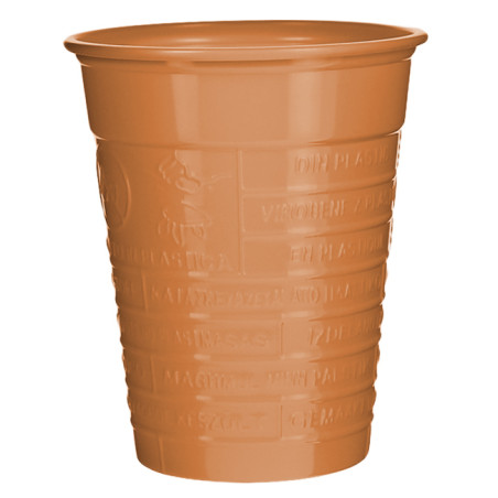 Plastic PS beker oranje 200ml Ø7cm (1.500 stuks)