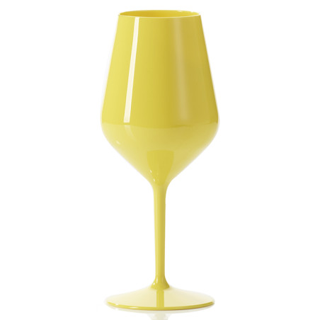 Herbruikbaar Durable Glas Wijn Tritan geel 470ml (6 Stuks)