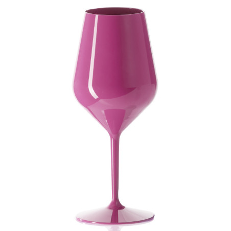 Herbruikbaar Durable Glas Wijn Tritan Roze 470ml (1 Stuk)