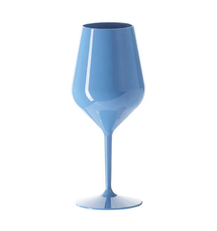 Herbruikbaar glas Wijn Tritan Blauw 470ml (6 Stuks)