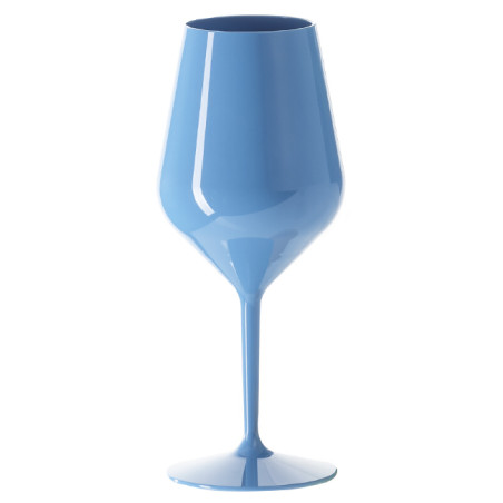 Herbruikbaar Durable Glas Wijn Tritan Blauw 470ml (1 Stuk)