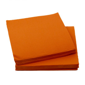 Papieren servet dubbel punt oranje 2C 33x33cm (50 stuks) 